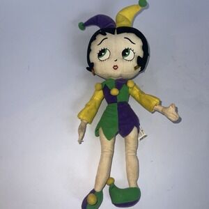 Mardi Gras Betty Boop Jester Plush Doll 2004 Fleischer Studios Toy